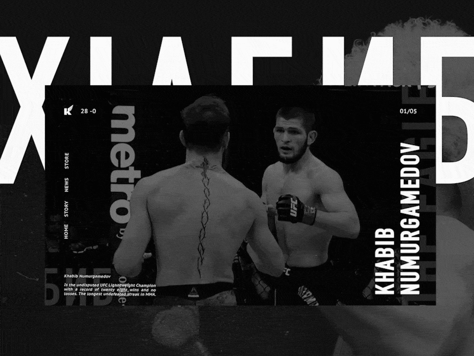 Khabib website concept web design website website concept