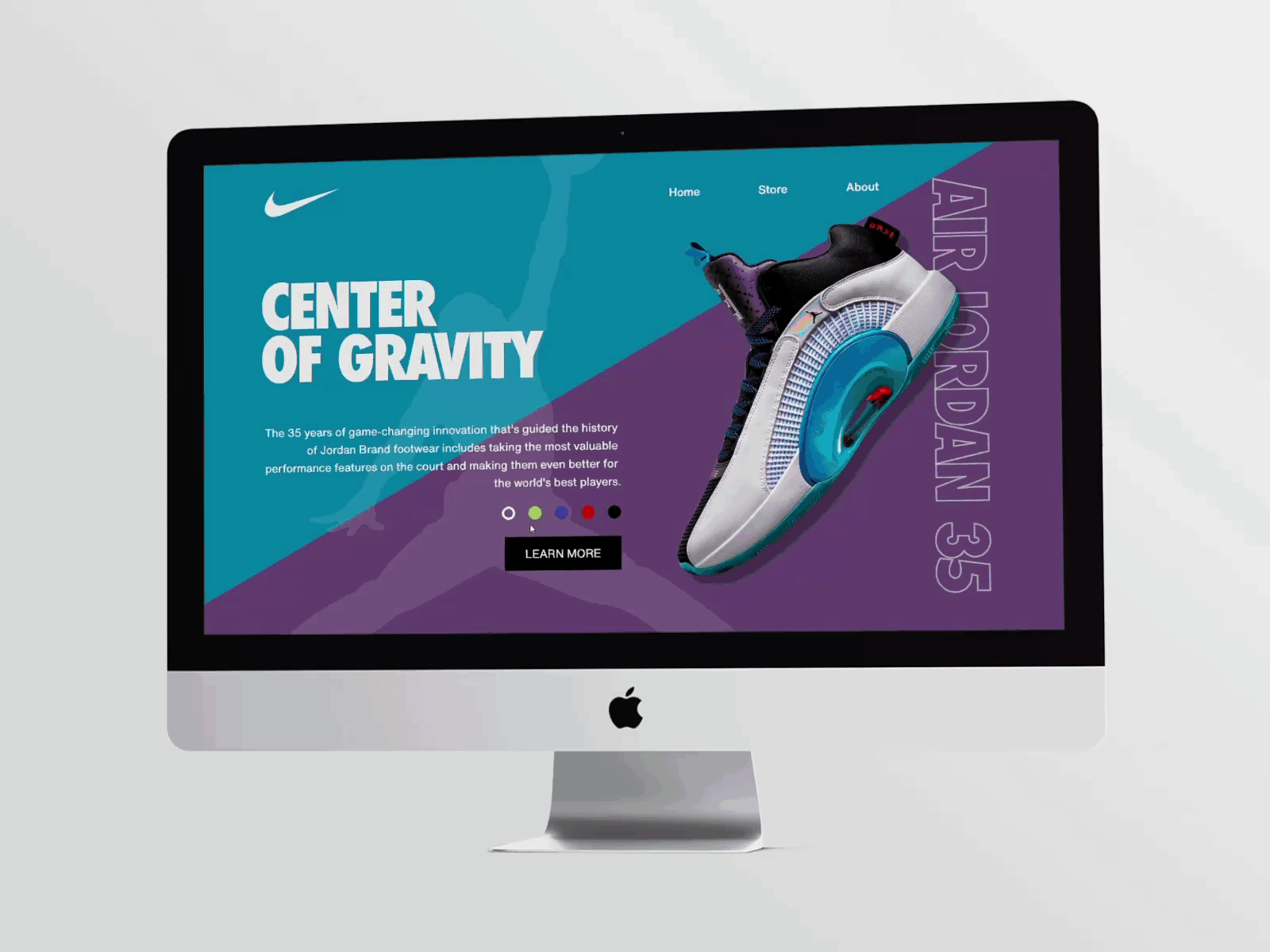 Air Jordan 35 - Web Design adobexd air jordan design graphicdesign nike nike air uidesign uxdesign