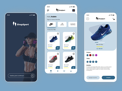 UX/UI Design App Móvil ShopSport aplicacion mobile aplicación branding design mobile ui mobile ui design mobile ux prototype script shop sport ux