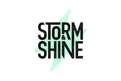 Storm & Shine Logo branding design logo typography vector