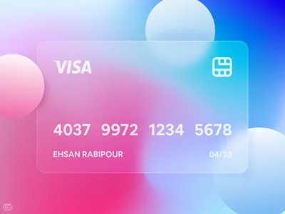 Credit Card | Glassmorphism 2021 trend banking card credit card creditcard glass glassy gradient light mastercard trendy design visa