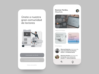 Ebook Community app branding design figma figmadesign flat graphic design illustrator interface minimal ui ux