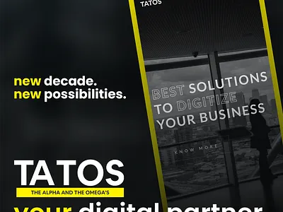 Your digital Partner branding illustration logo service tatos tech technology ux web webdesign webdevelopment website