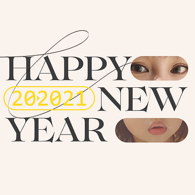 HNP design illustration letters newyear