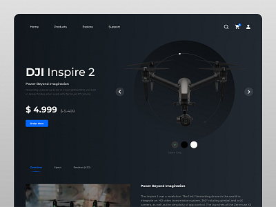 Luxury Hobbies E-commerce blue clean dailyui dark theme detail page details ecommerce hobby interaction design luxury marketplace navy order overview shop technology ui ux web design website