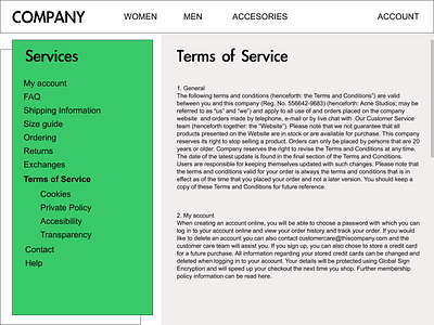 Terms of Service challenge dailyuichallenge design ui