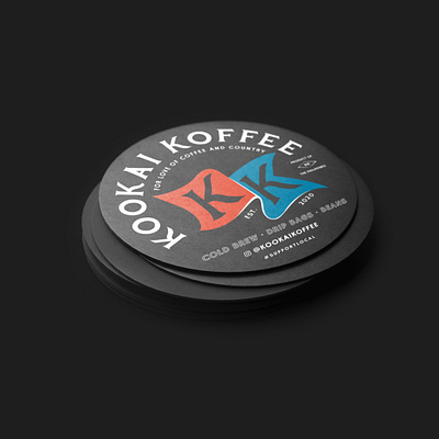 Kookai Koffee Coaster Design coffee design identitydesign illustration logo typography