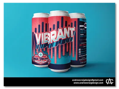Vibrant Hazy IPA beer can branding design graphic design illustration logo typography vector
