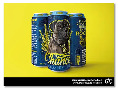 Chance American Light Lager art beer can brand branding design graphic design illustration logo vector