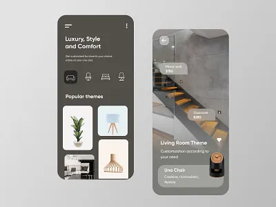 Home Theme Mobile Application-UX/UI Design app interface minimal mobile mobile app mobile apps mobile ui mobileappdesign ui ui design uiux ux ux ui design