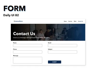 Form daily ui 82 form website