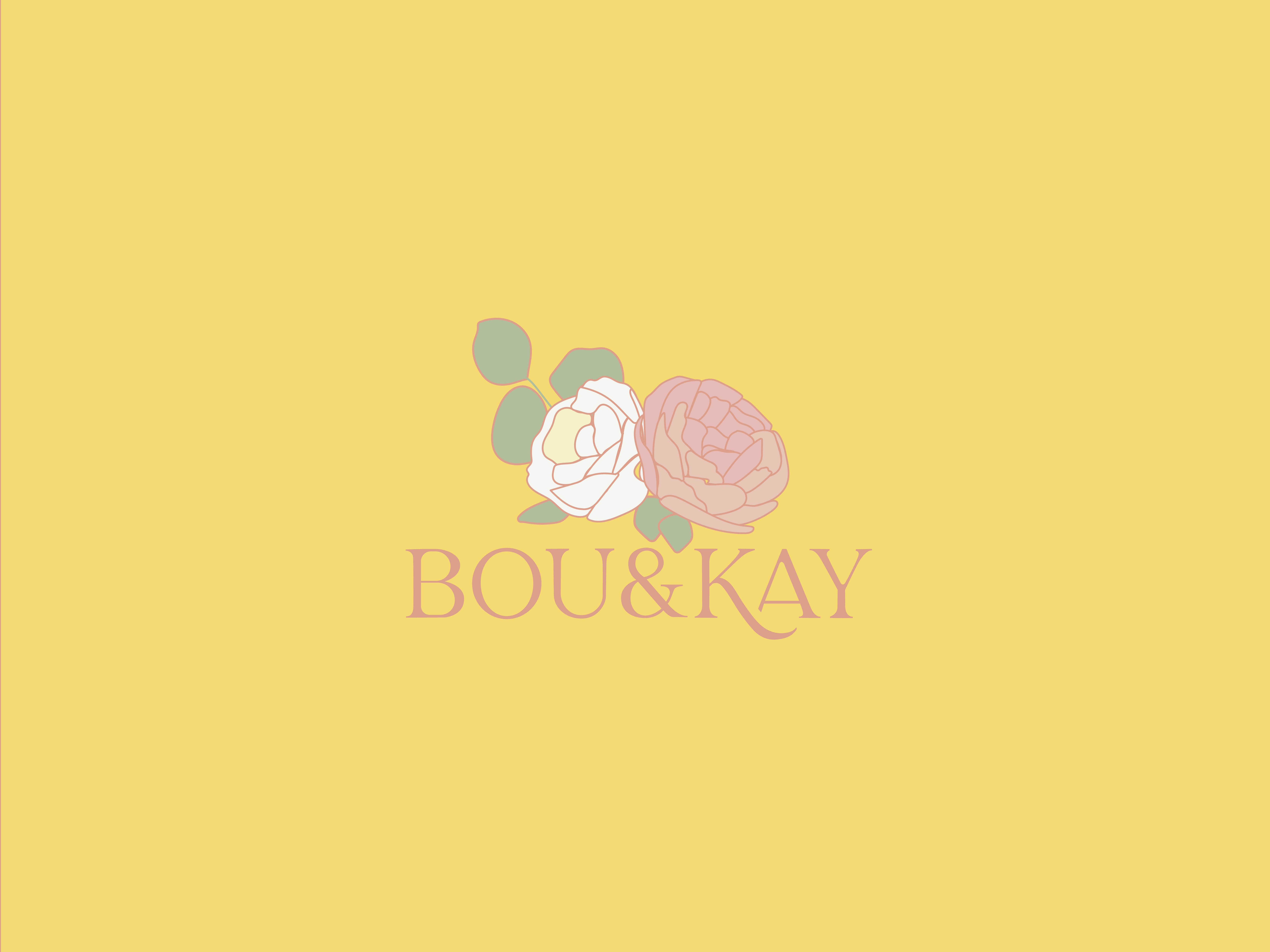 Bou & Kay Florist Branding branding design devon designer florist flowers graphic design graphics icon icon design illustration logo roses symbol typography vector
