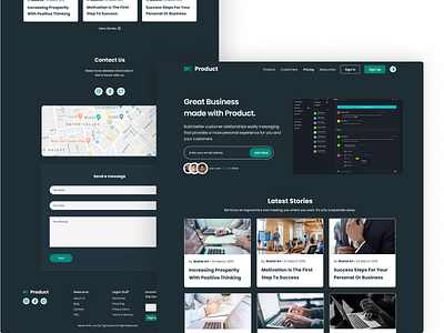 Product Web Design Dark 4 clean design clean ui dark dark ui design minimal ui ui design ux web website design