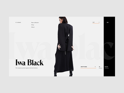 Product page concept fashion shop ui