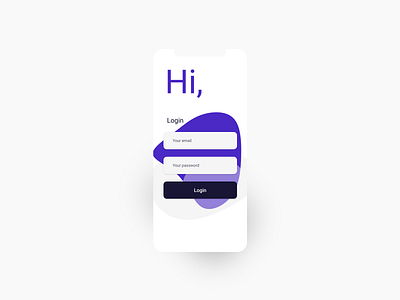 Login UI blob blobs iphone login login design login form login page login screen login ui sign in sign up simplicity uidaily uidailychallenge uiux