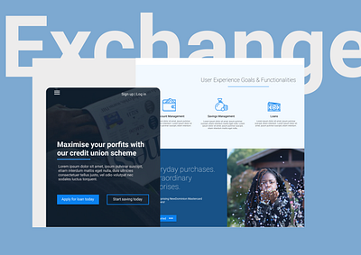 Exchanger webpage preview savings app ui design webpage design website