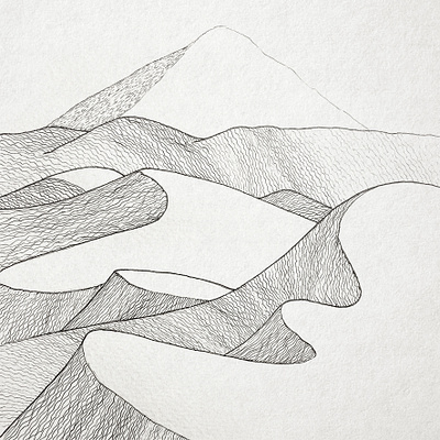Dune abstract bw illustration ink inktober line art monochrome paper pen traditional art