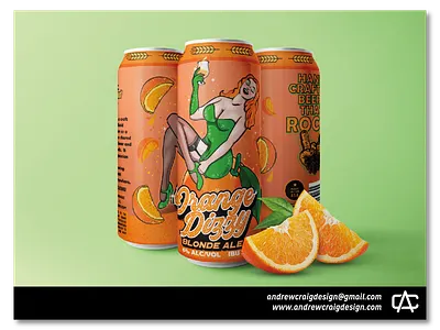 Orange Dizzy Blonde Ale branding graphic design illustration logo design vector