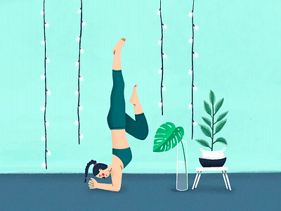 Yoga characterdesign design illustration minimal plant procreate procreate art procreateapp yoga yoga pose