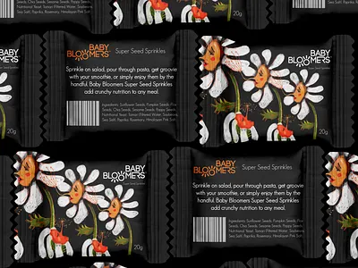 Baby Bloomers Super Seeds babybloomers babyboomers branding design illustration logo logodesign seeds superseeds trailmix
