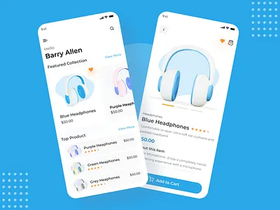 Headphones Store App app design ui