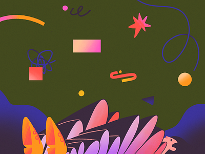 Moody 2d abstract character illustration mood shoes