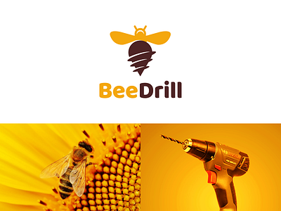 BeeDrill bee brand branding combination design drill forsale graphicdesigns illustration inspiration logo logodesign rendycemix vector