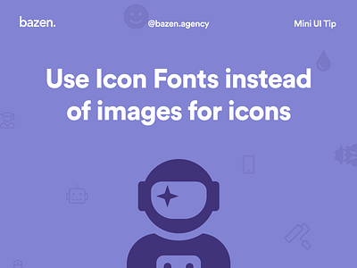 Mini UI Tip - Icon Fonts bazen agency design tip design tips font awesome fontello genericons icomoon icon design icon font icon pack icon set iconography icons icons design icons pack iconset typography ui design user interface design we love icon fonts