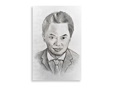 Sketch of 'Dino Patti Djalal' artwork fine art indonesia politic portrait sketch