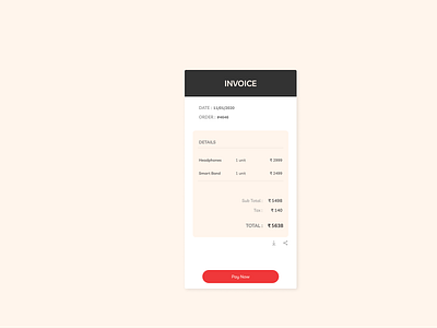 Invoice #046 046 app app design daily 100 challenge dailyui dailyuichallenge design invoice invoice design mobile app design ui