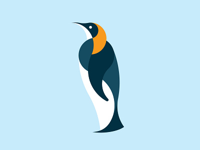 Penguin 2d bird cool design emperor fly forms geometric geometry ice illustration illustrator logo nature penguin shapes simple swim vector water