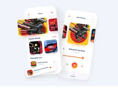 Exploration | Music App app design application design exploration minimalism minimalist mobile design music music app music art music player music streaming musicdesign playlist rockapp streaming ui ui design uidesign uiux