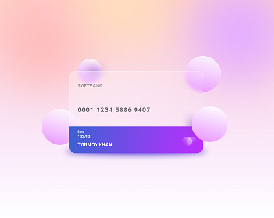 Glass Morphism Card figmadesign glassmorphism gradients ui ux vector