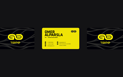 Business card for GoTape. Branding brand design brand identity branding business card design businesscard icon identity identity design illustration logo sport sports branding sports design style styleguide tape typography vector website yellow