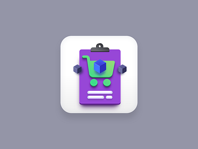 Purchase Order icon (Big Sur style) app icon app icon design app icons big sur big sur icon cart creatives design icon icon design icon designer iconography icons order purchase purple logo sketchapp vector vector icon vector icons