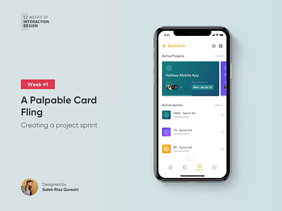 Creating a Project Sprint | 52 Weeks of Interaction Design 52weeksofinteractiondesign animation app create sprint graphic design interaction interface management tool minimal mobile mobile app mobile ui mobileapp project project management task ui uidesign uiux ux