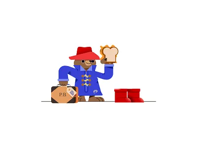 Paddington bear boots character cute england illustration jacket london marmalade orange paddington sandwich travel vector