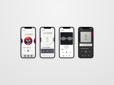 Some Neumorphic design music player app black design design app graphic ios app iphone mobile music music app music player neumorphic neumorphism pink floyd player ui ui design white