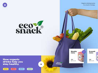 Eco Snack Branding beverage brand identity brand sign branding business eco ecology food halo halo lab health healthcare identity logo logo design logotype nature packaging snacks startup