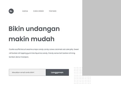 Ibarin Project - Landing Page Wireframe design ui web wireframe