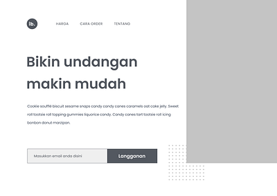 Ibarin Project - Landing Page Wireframe design ui web wireframe