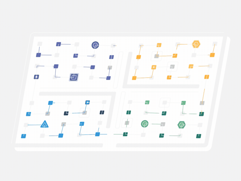 Data flow 2d animation aftereffects data