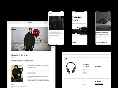 Music Store ecommerce music shpofy theme ui ux website