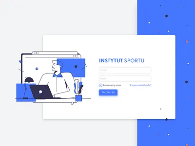 Institute of Sport creation design illustrator people sign in web