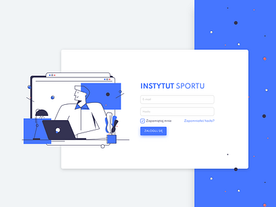 Institute of Sport creation design illustrator people sign in web