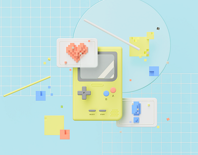 Gameboy Pocket 3d art 3d illustration 3d modeling digital digital art fusion360 illustration