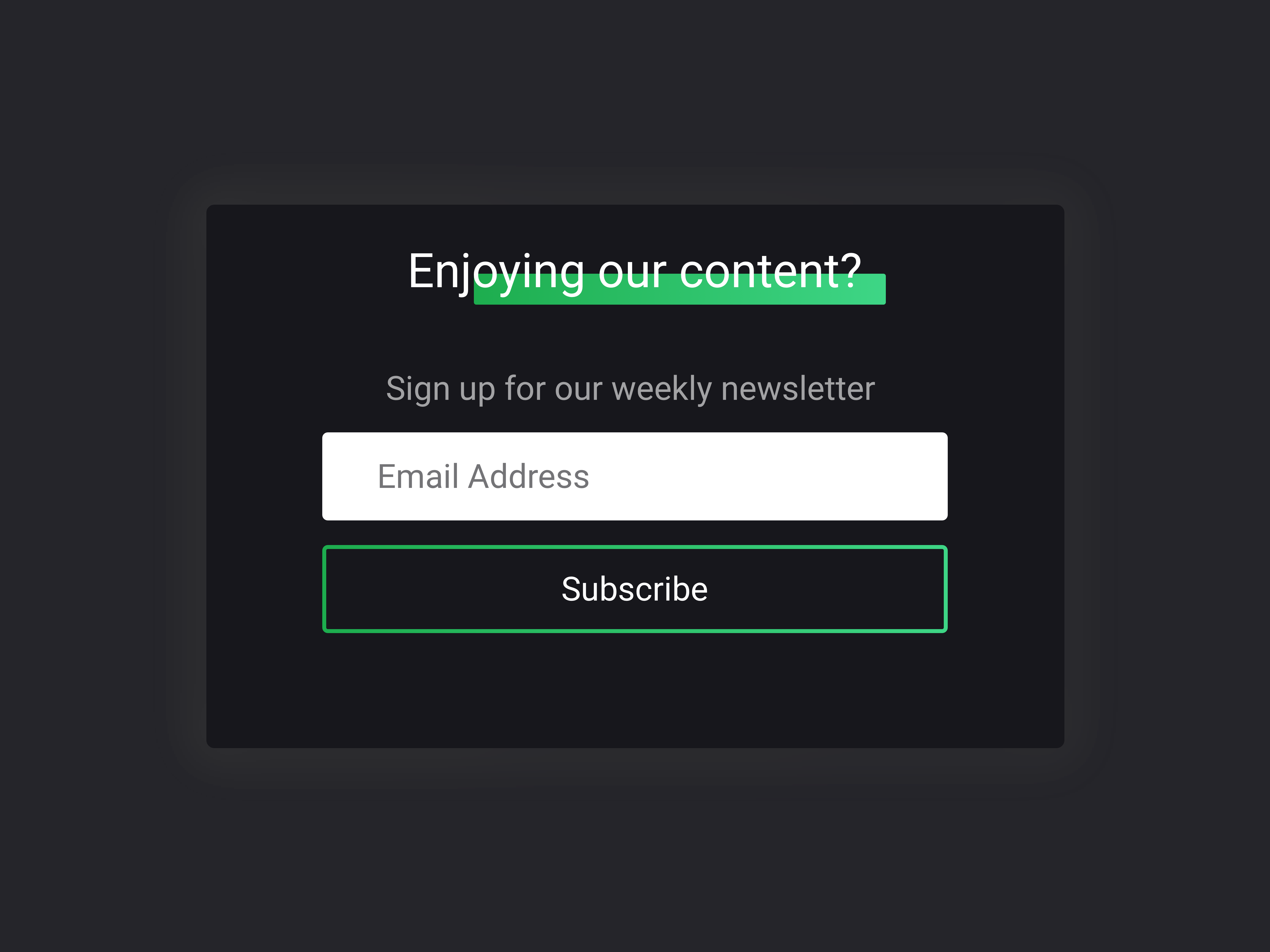 Newsletter Subscribe UI by Waad on Dribbble
