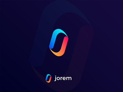 Jorem logo design brand design brand identity branding colorful concept concepts design flat gradient graphics j letter logo j logo letter logos logo logo design logo designs logo mark modern vector