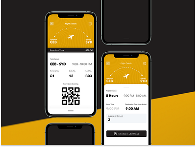 Boarding Pass - Mobile UI Exercise dailyui design mobile mobile app design mobile ui