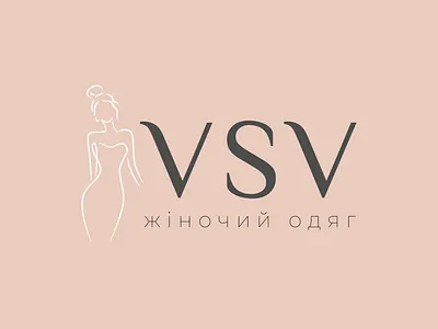 VSV branding brend brending design graphic design logo logo design logodesign logotype logotypedesign minimal vector woman woman clothes